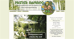 Desktop Screenshot of misterbamboo.de